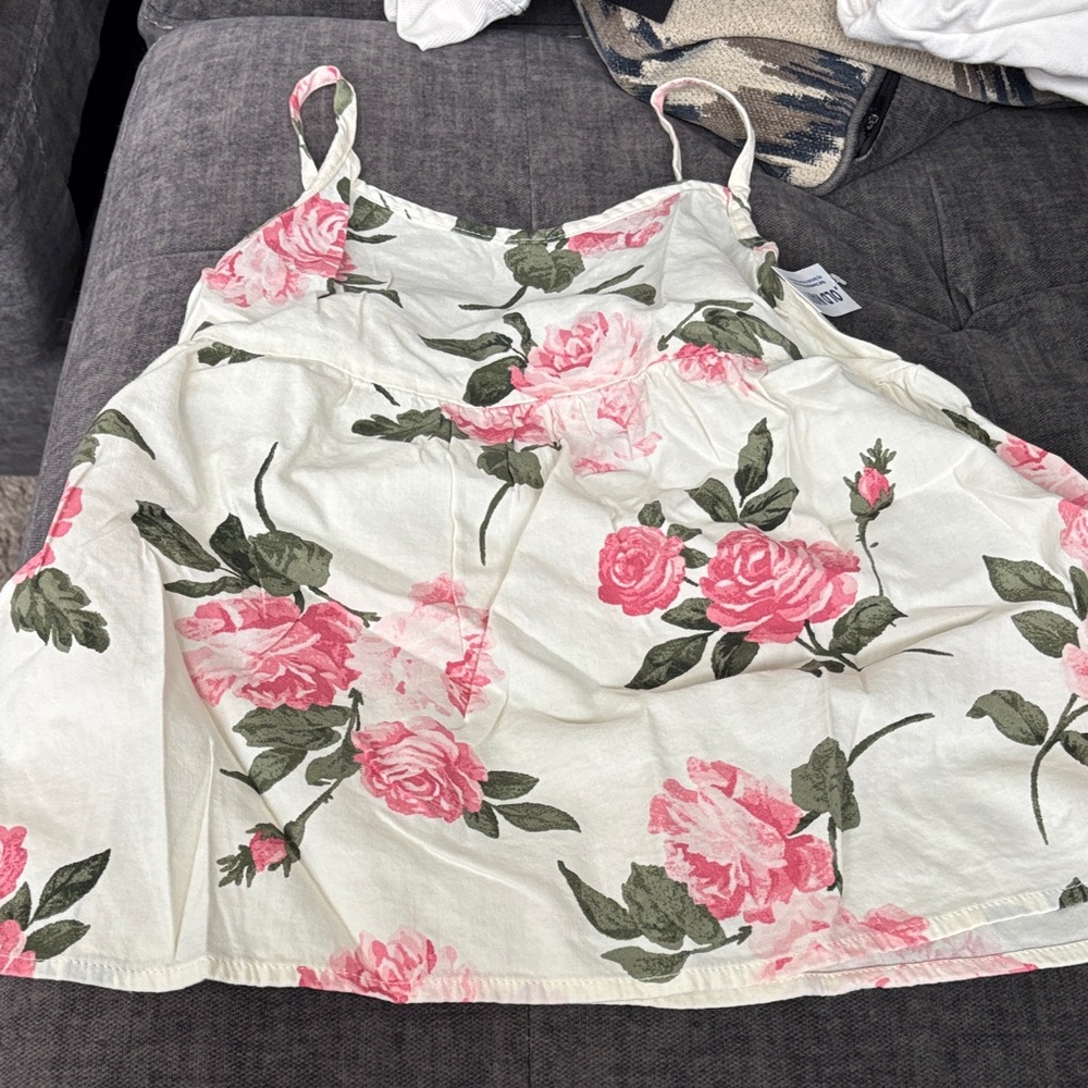 Old Navy Floral Pink and Green Camisole